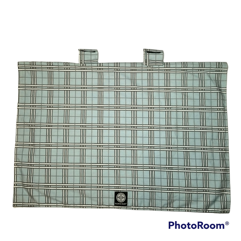 Balboa Baby Car Seat Canopy Cover Universal Blanket Reversible Blue Plaid